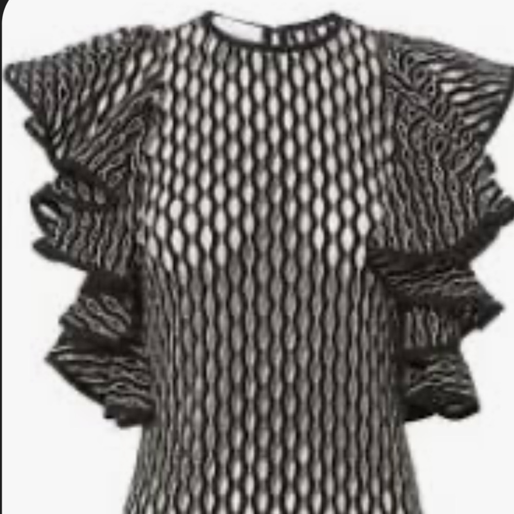 Beaufille Black and White Textured Top